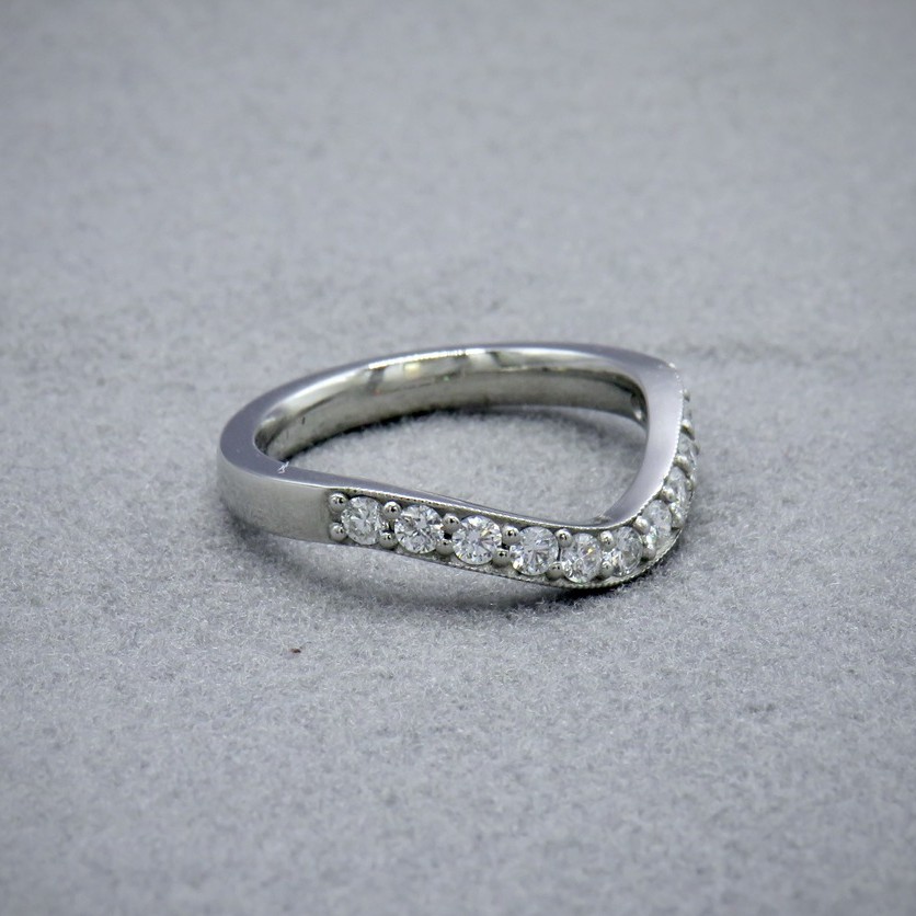 curved diamond ring