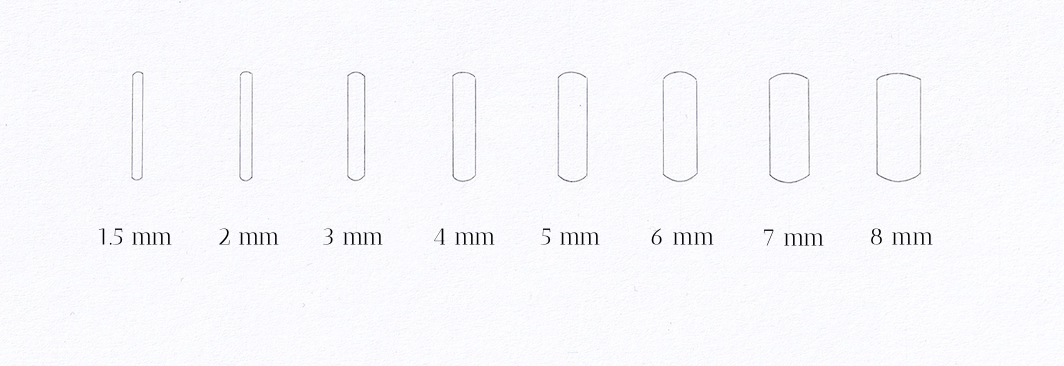 drawing of ring widths