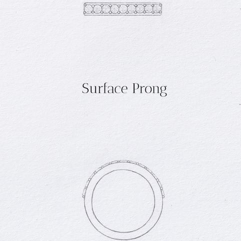 surface prong setting drawing