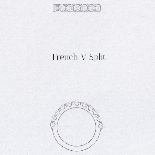 french v split drawing