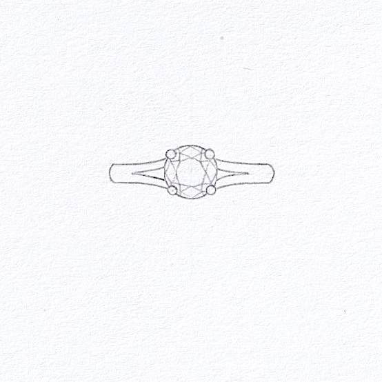 split shank ring drawing