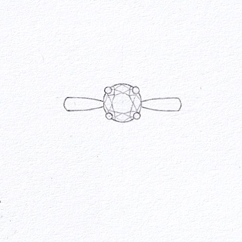 drawing of a tapered ring shank