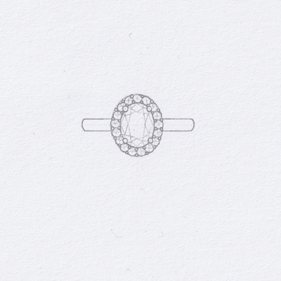 drawing of a halo ring