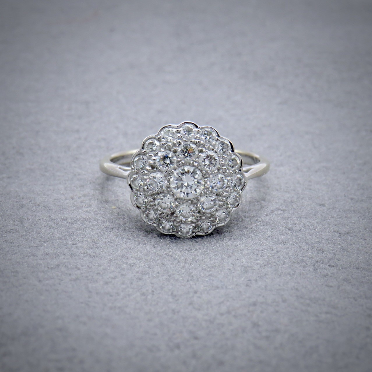 diamond daisy ring