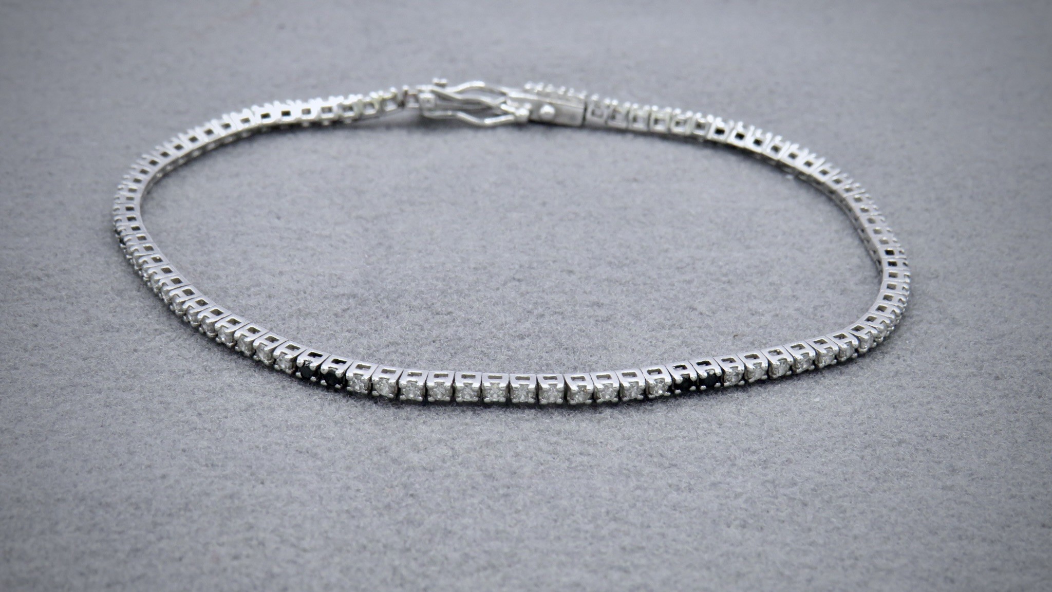 black and white diamond tennis bracelet